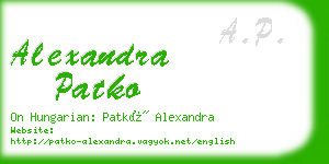 alexandra patko business card